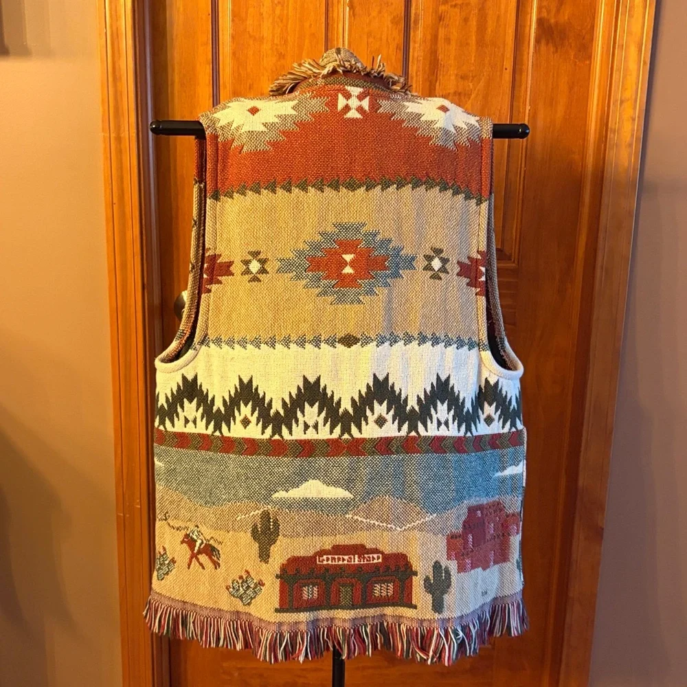 Fringed Multicolor Vest - Picture 2 of 5